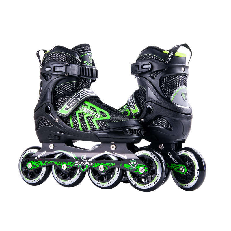 4 big PU rubber tire  Wheels  Roller  Inline Skates free style skates in stock