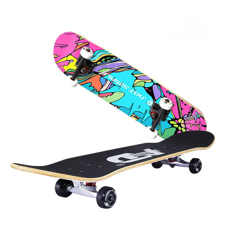 double rocker freestyle skateboards in stock 31 inch 4 wheels skateboard skate deck