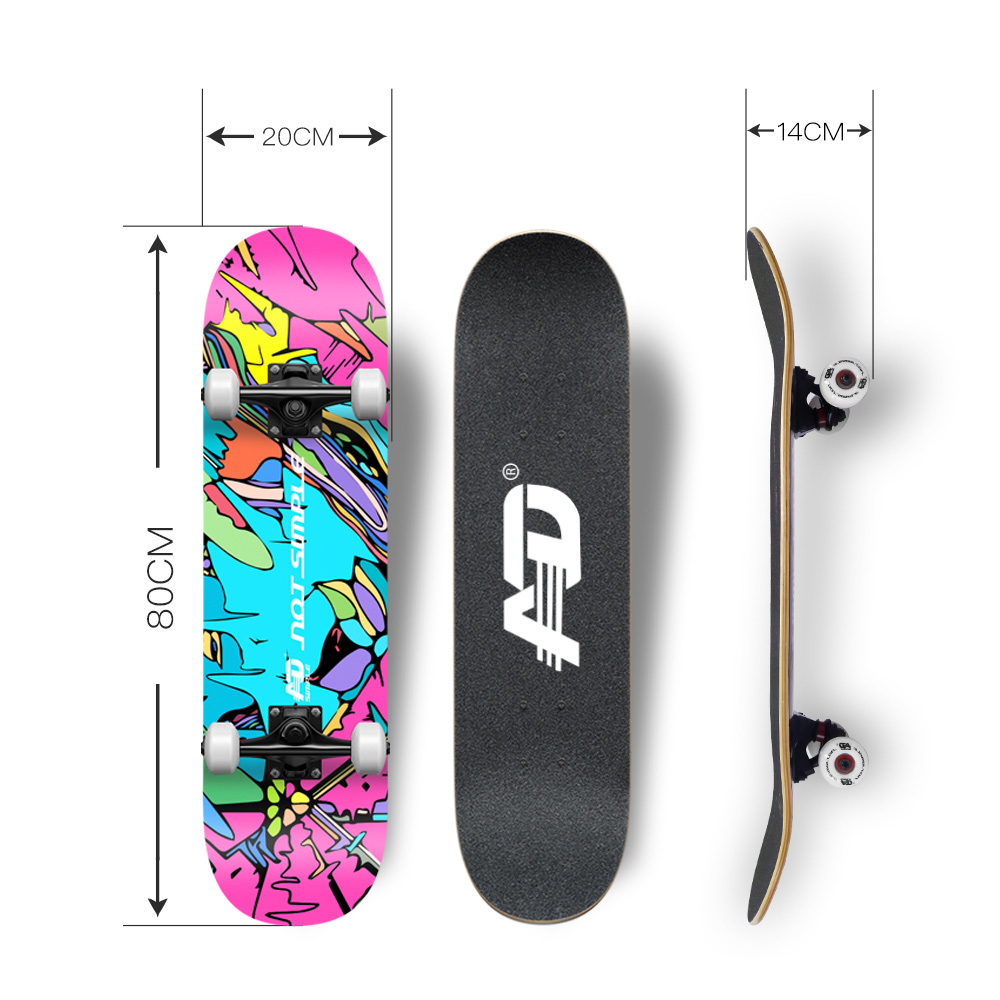 Quick delivery skateboards in stock 31 inch 4 wheels outdoor freestyle skateboards