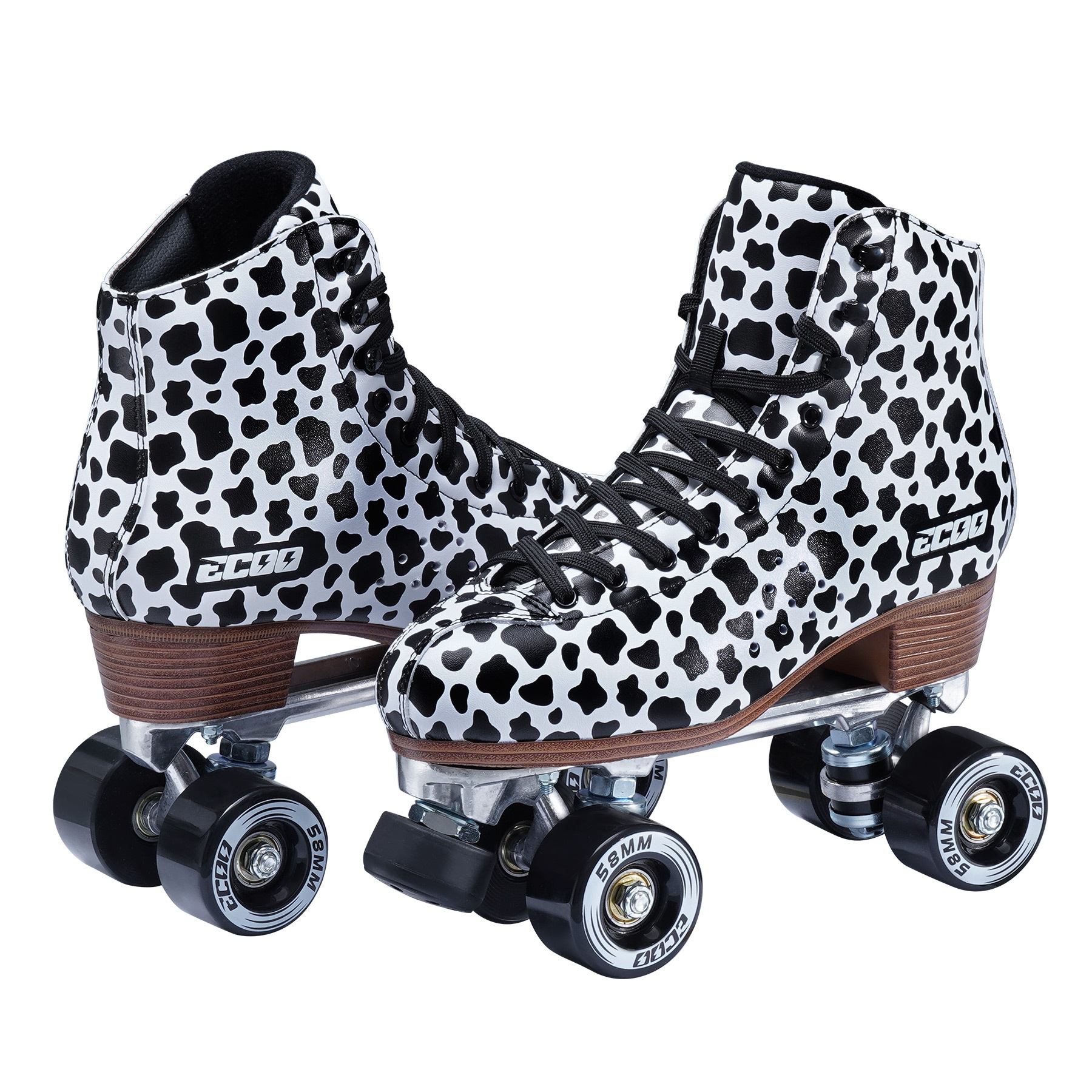 MICROFIBER LEATHER 4 WHEELS ROLLER SKATES FOR RENTAL