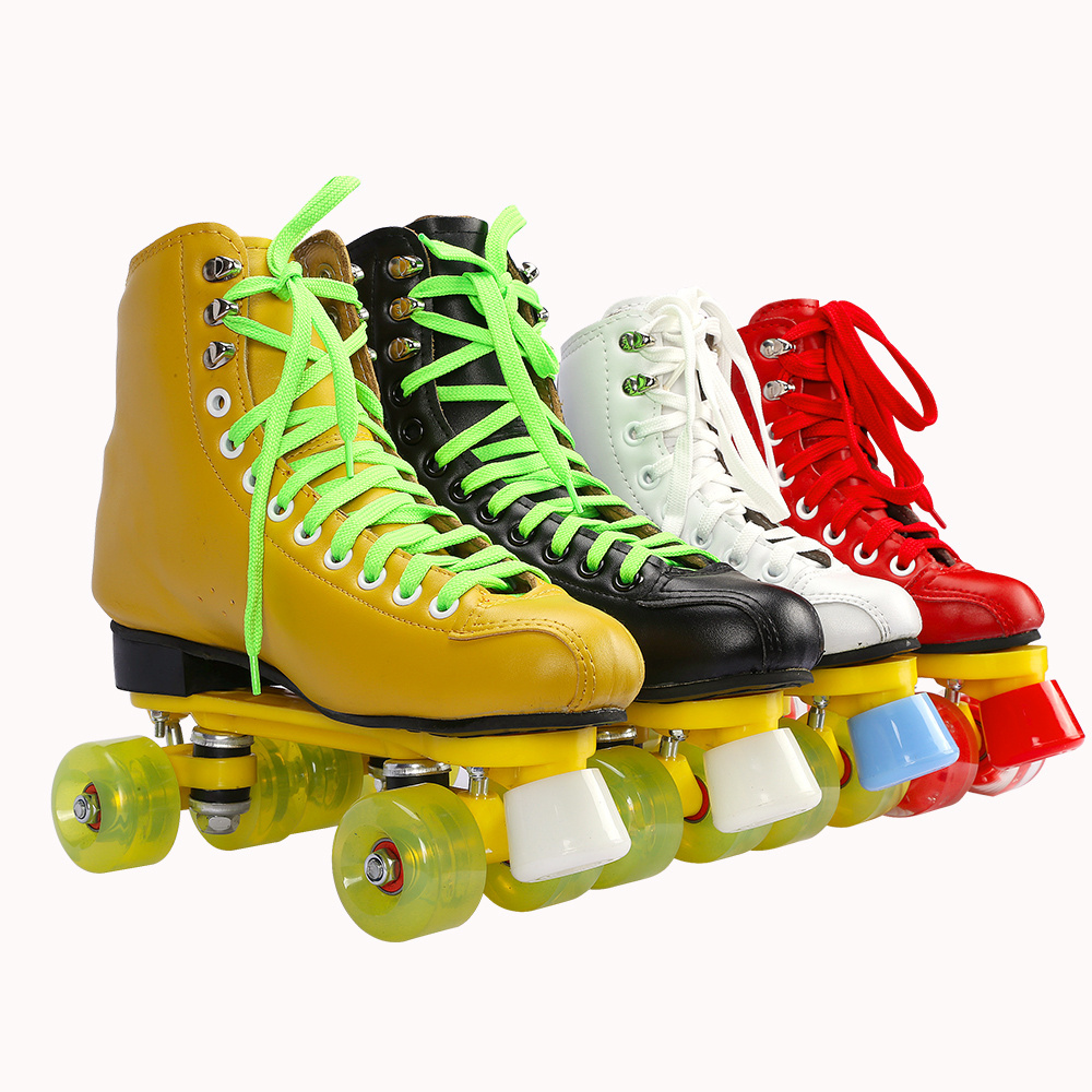 Wholesale high quality rental roller skates for skates rink or field durable 4 PU wheels roller skates patines de 4 ruedas