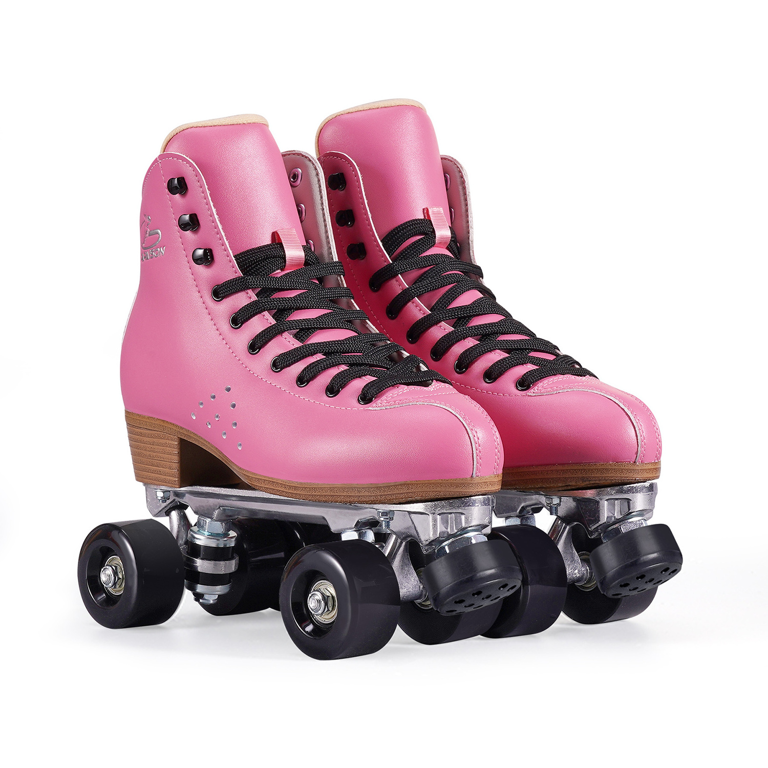 Reasonable price professional roller skates durable leather 4 PU wheels quad rental skates roller adjustable stopper skate shoes