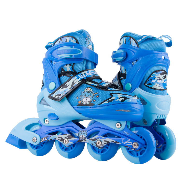 Inline skate outdoor child roller skates adults for Kids with camouflage style skating shoes in stock