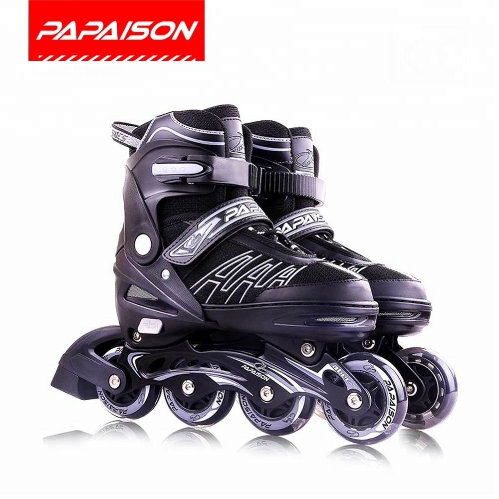 Most popular fashion patines en linea inline skate LED  Skating shoes for boys girls adults