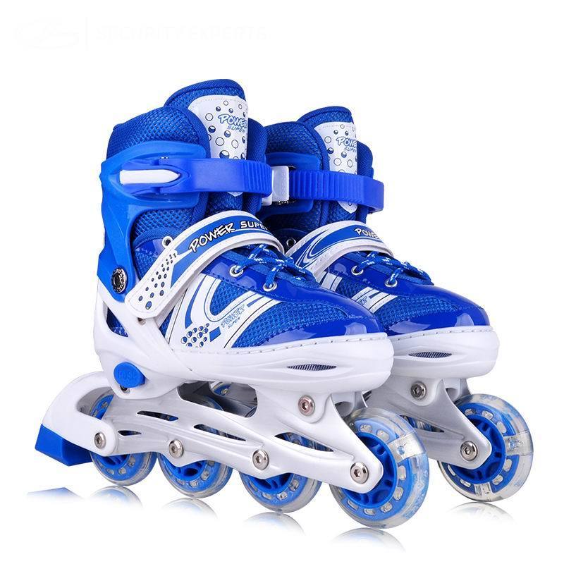 Hot sale kids adjustable size PVC light up  roller skate beginner inline skate for boys and girls