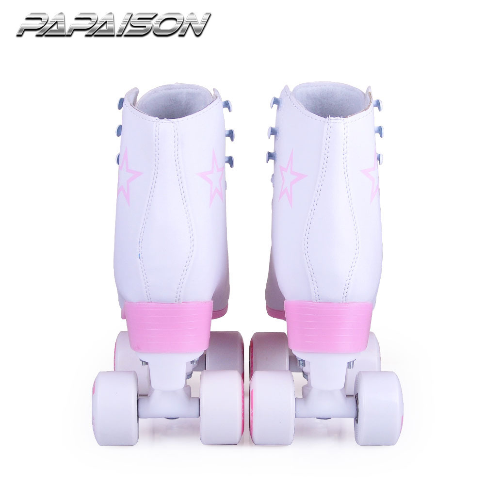 Genuine leather PVC PU wheels white color roller skates womens juegos de patines soy luna size 3 4 5 6 7 8 9