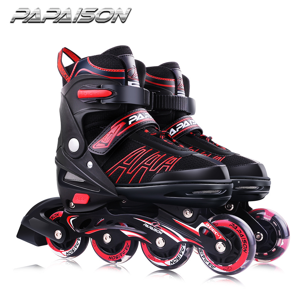 OEM or ODM adjustable 64mm/70mm/80mm PU wheels inline roller skates for beginner