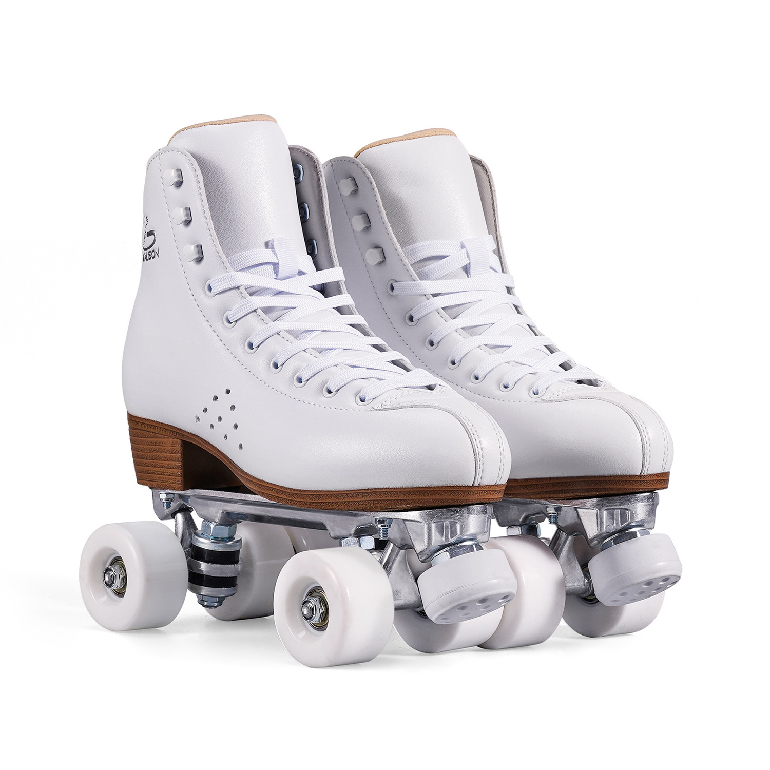 Reasonable price professional roller skates durable leather 4 PU wheels quad rental skates roller adjustable stopper skate shoes