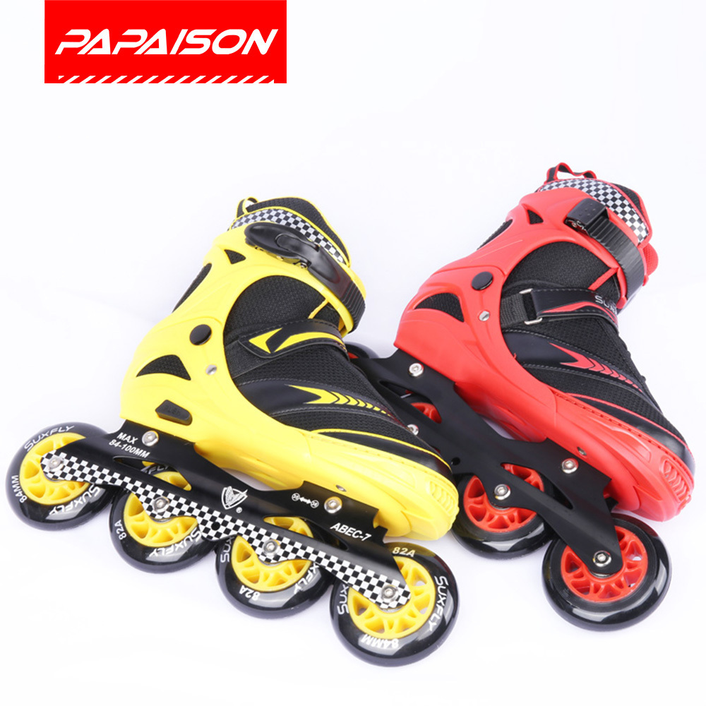 Hot selling 4 wheel city run land inline roller skates adults patines en linea