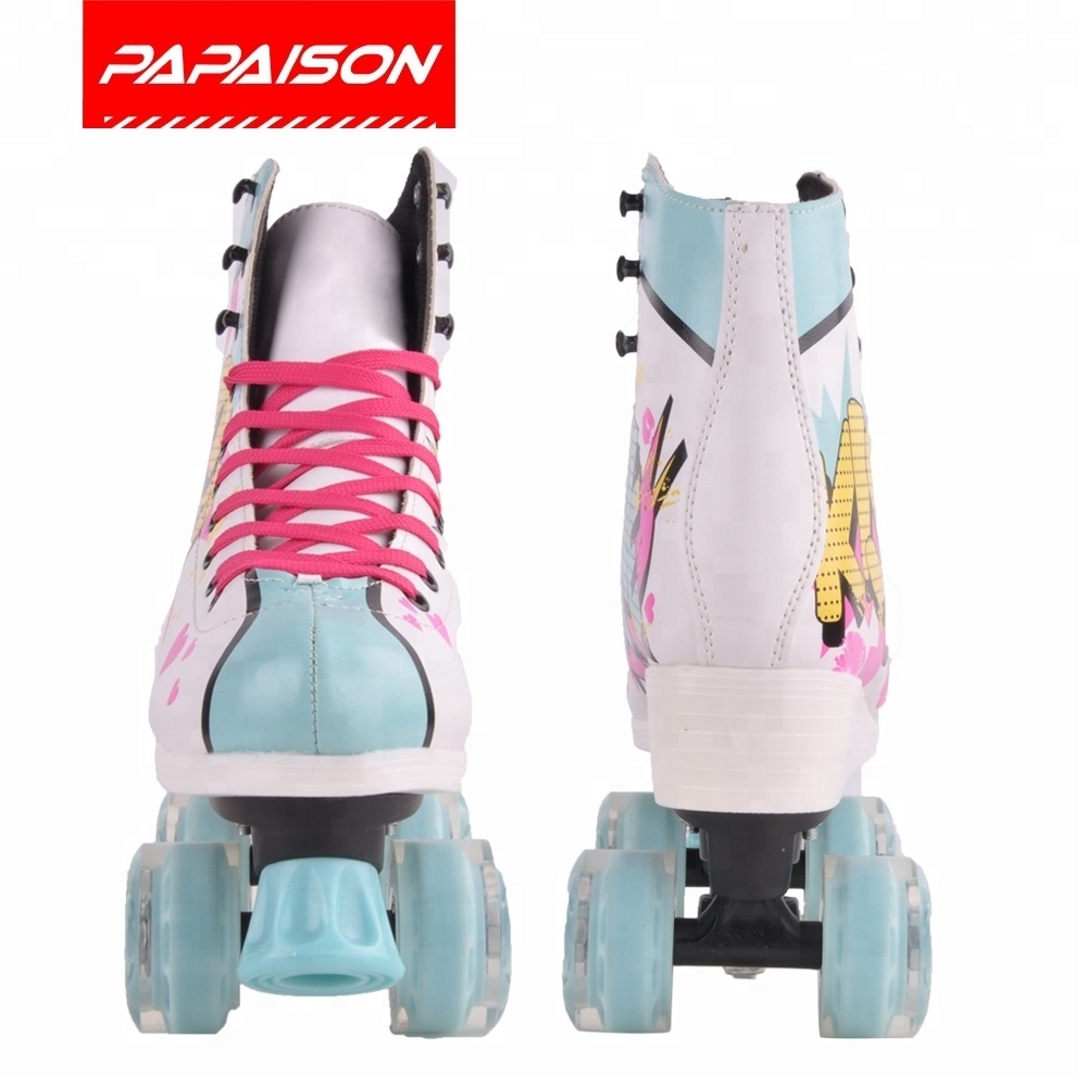 Soy luna Kids Roller Skates patines de 4 ruedas with electric LED outsole