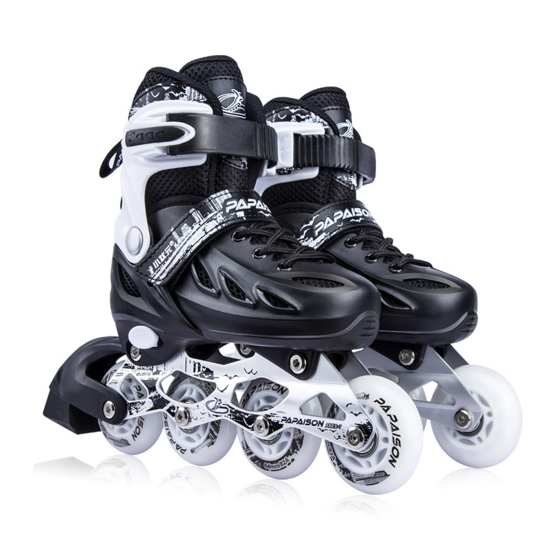 Low price high quality PP hard shell toe  comfortable skate4 flashing PU tires girls freestyle inline skates