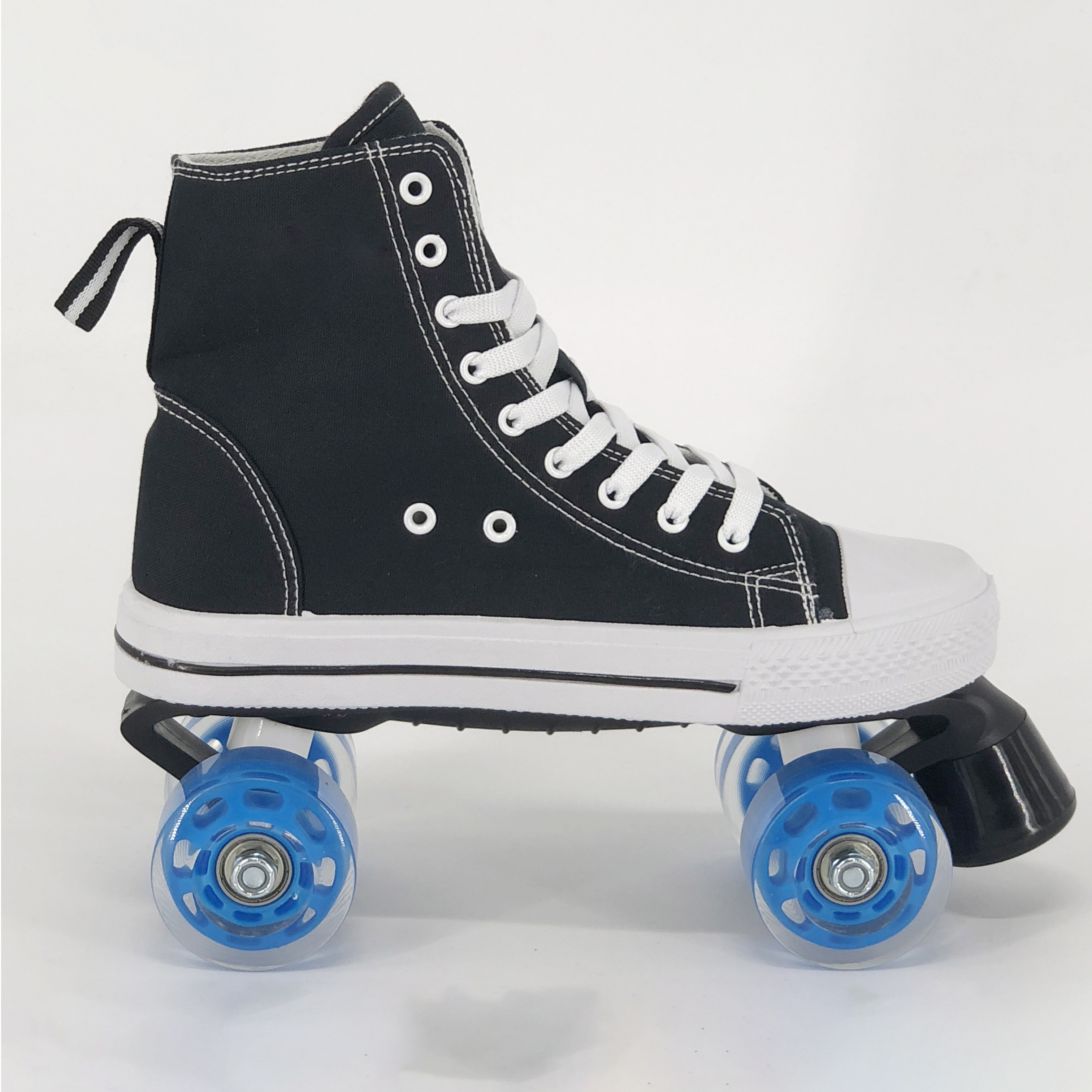 Factory manufacture Professional durable quad roller skates shoes big size fiber chassis for skating rink