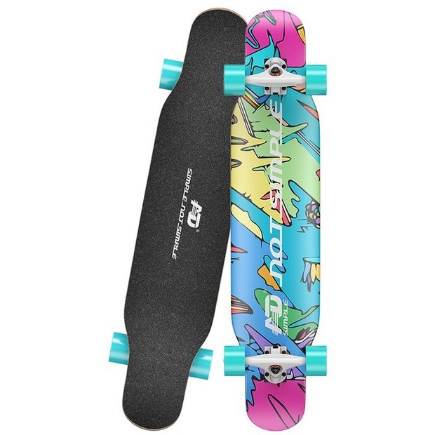 Free Samples longboard skate custom printed griptapeWaterproof Custom Skateboard longboard with High quality PU wheels