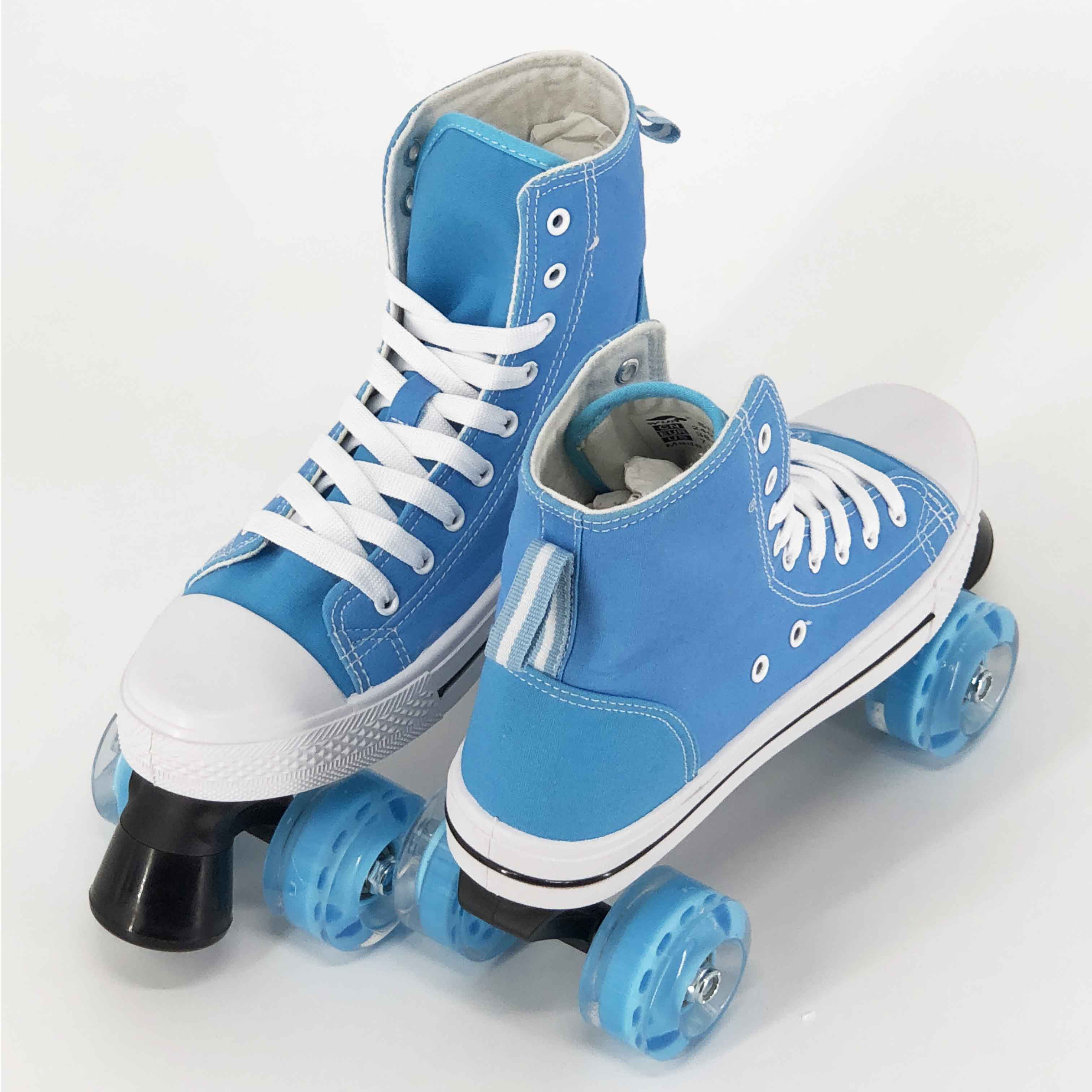 Factory manufacture Professional durable quad roller skates shoes big size fiber chassis for skating rink