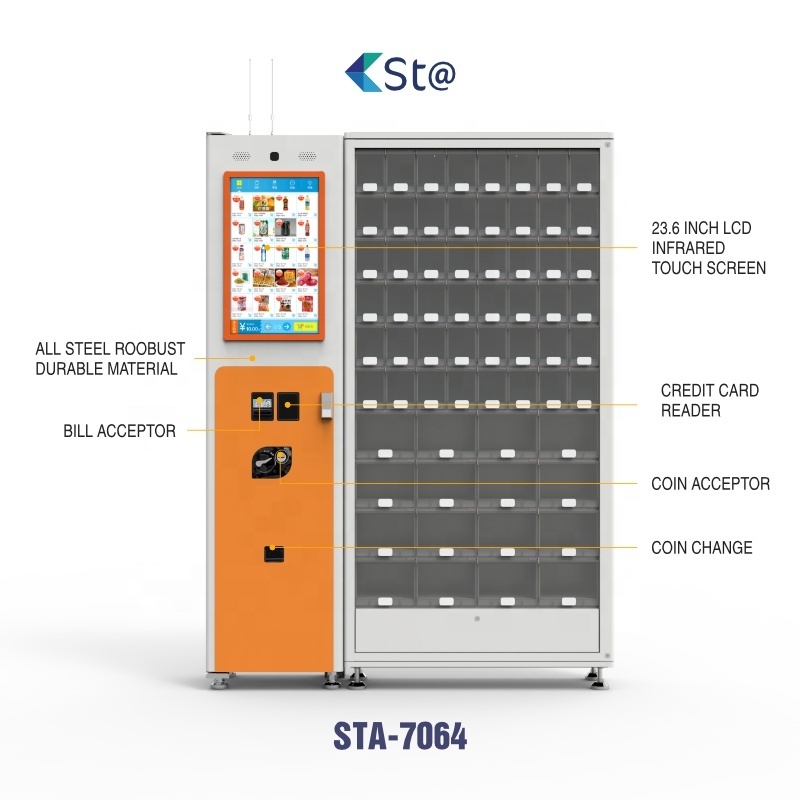 Locker smart vending machine toys packed food vending machine with different size lockers