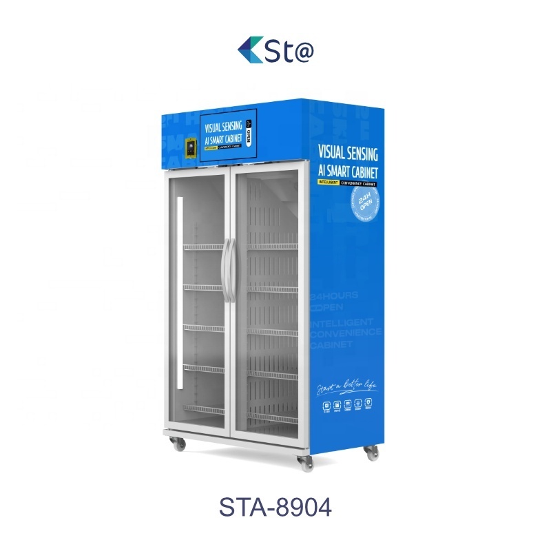 Frozen Water Vending Machine Smart Fridge Frozen Display Locker for Retail