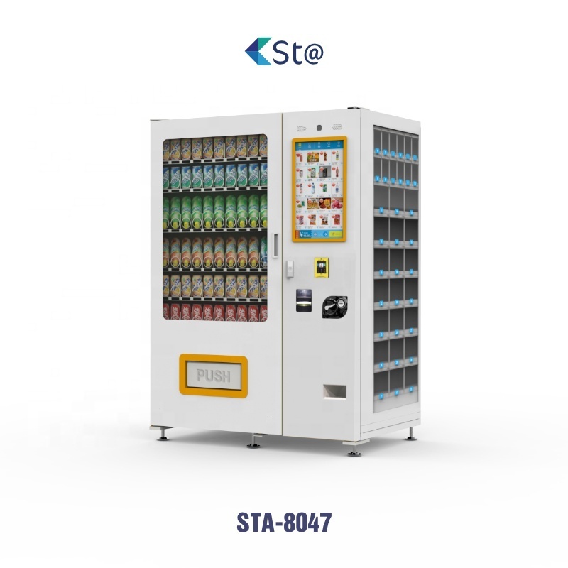 24 Hours Cool Vending Machine Combo Vending Machine For Foods And Drinks