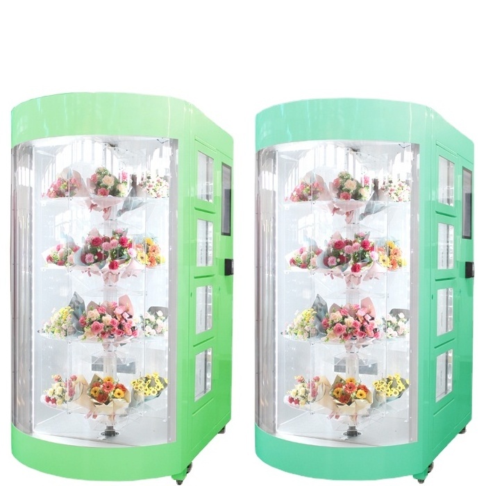 China Factory Custom Sweet Latest Fresh Cutting Flower Vending Machine