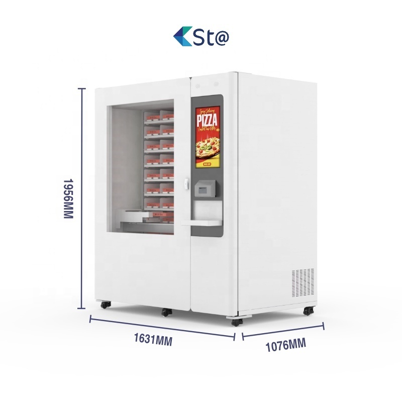 Fully Automatic Pizza Vending Machine Hot Food Vending Machine With Conveyor Belt Microwave Elevator