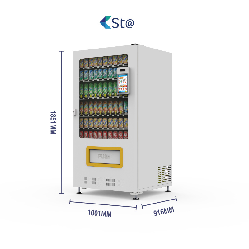 Small Mini Drinks Code Payment Refrigerated Smart Vending Machine Outdoor Ice Vending Machine