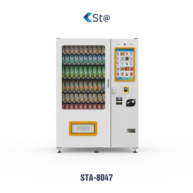 24 Hours Cool Vending Machine Combo Vending Machine For Foods And Drinks