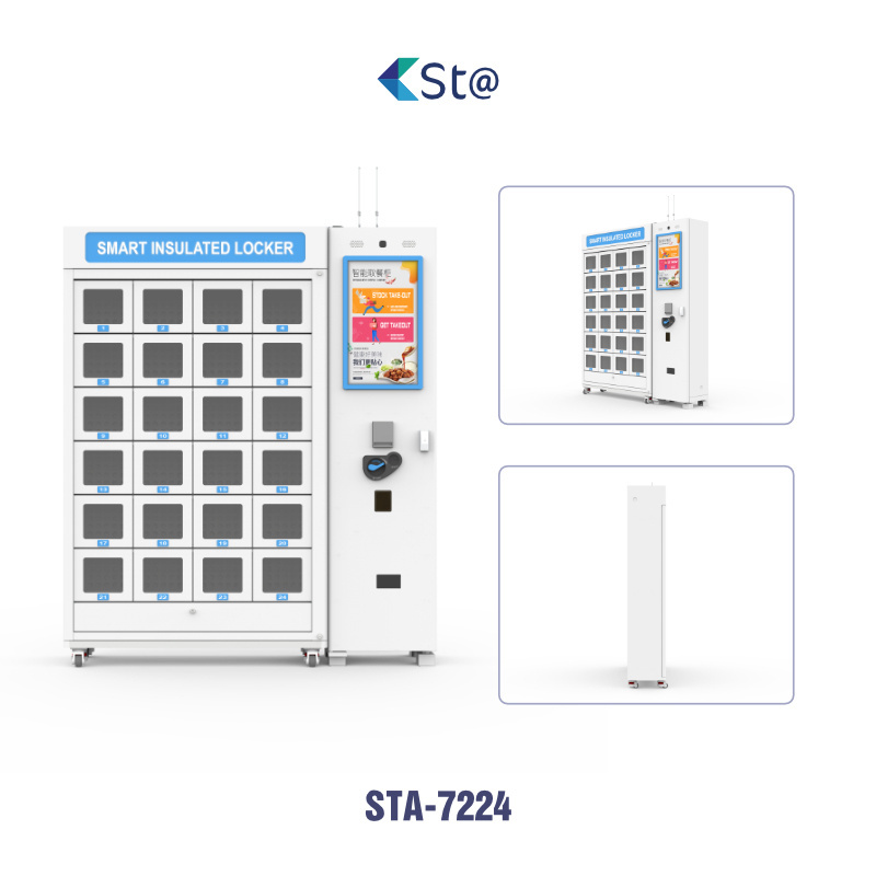 Smart Sale Bread Cake Egg With Card Reader Hot Food Locker Vending Machine