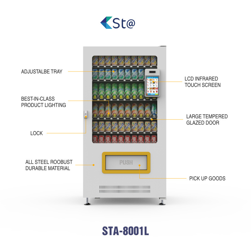 Small Mini Drinks Code Payment Refrigerated Smart Vending Machine Outdoor Ice Vending Machine