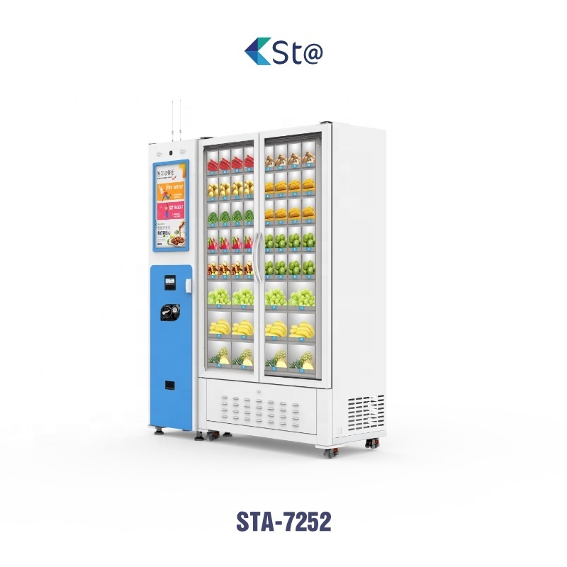 Refrigerated Fruit Vegetable Food Salad Cake fruit Vending Machine Chill Locker Digital Vending Machine Manufacturer