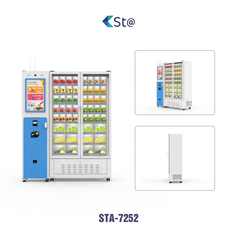 Refrigerated Fruit Vegetable Food Salad Cake fruit Vending Machine Chill Locker Digital Vending Machine Manufacturer