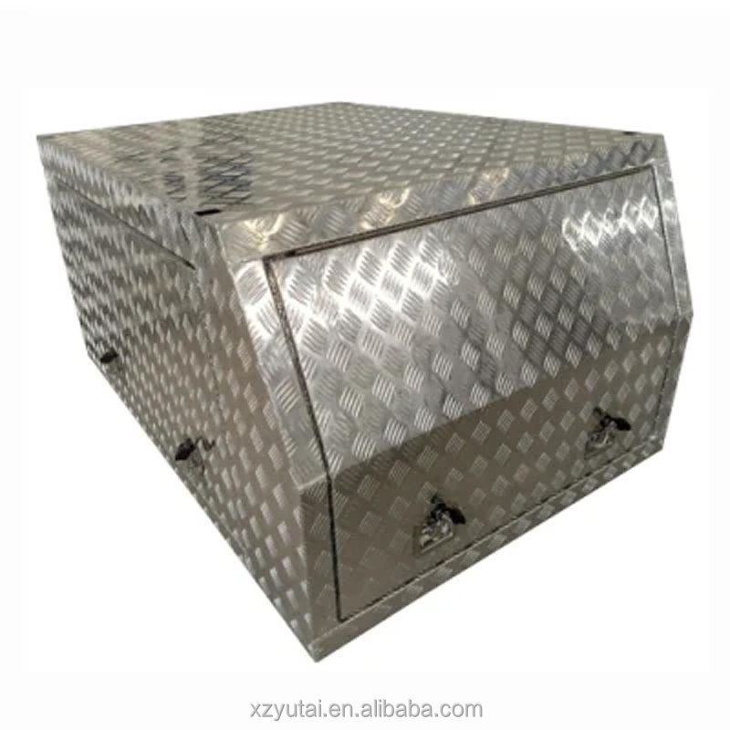 Truck Camper Aluminum Ute Canopy dog box cage Tool Box with two doors