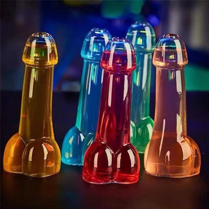 Wine Penis Glass Bottle Men Bar Beverage Vodka Juice Decoration Wine Glasses Cocktails Glassware Penis Shaped Cocktail Drinking