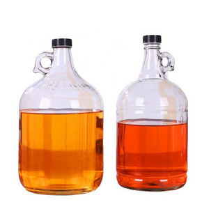 Gallon clear california wine glass bottle home brewing red wine grape wine bottle with screw cap