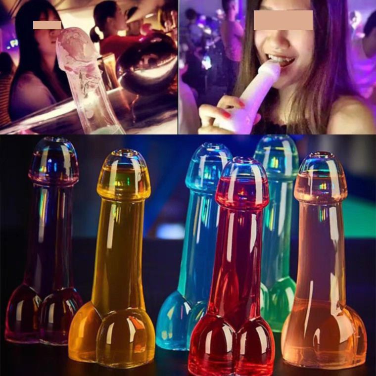 Wine Penis Glass Bottle Men Bar Beverage Vodka Juice Decoration Wine Glasses Cocktails Glassware Penis Shaped Cocktail Drinking