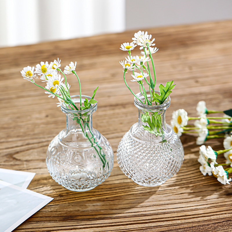 Modern Nordic Glass Vase For Flowers Mini Bud Vases In Bulk Rustic Wedding Decorations