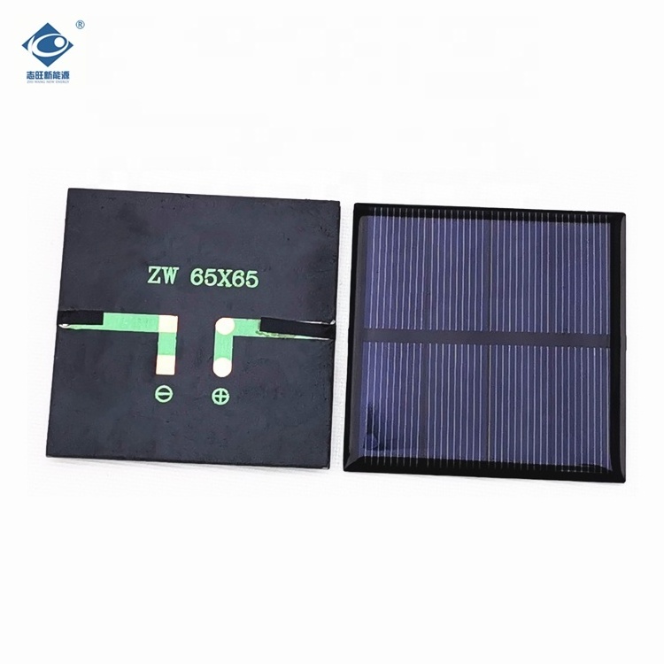 ZW-6565-2V Lightweight Silicon Solar Panel Module 400mA Poly 0.8W Mini Epoxy Resin Solar Panel 2V Mini Solar Panels Charger