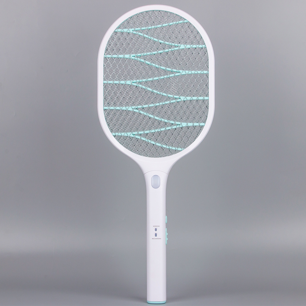 (Factory)customized rechargeable electric mosquito swatter racket  fly bug insect mosquito killer zapper bat UV light 2in1