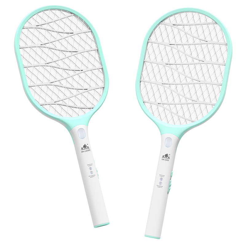 (Factory)customized rechargeable electric fly bug insect  killer anti mosquito zapper bat UV light 2in1 mosquito swatter racket