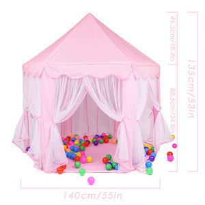 Foldable camping frame blue outdoor Playhouse Indoor pink Kids Teepee Toy Tent