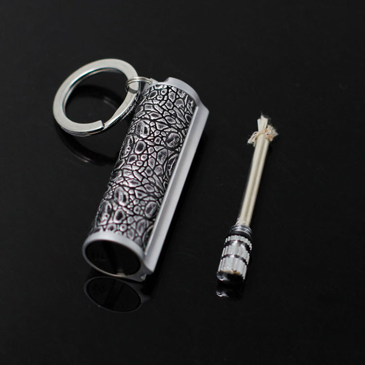 Round shape waterproof survival matches filint permanent match encendedores flint fire starter lighter flint lighter