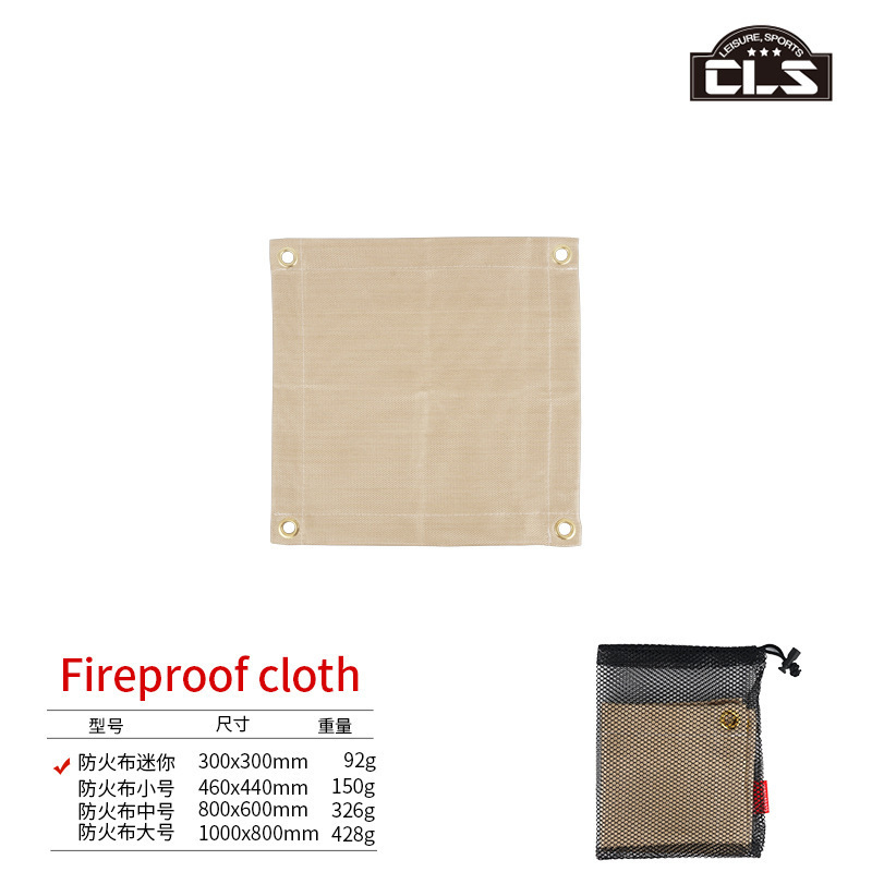 Outdoor Fire Pit Accessories Heat Resistant Fireproof Camping BBQ Mat With Storage Bag