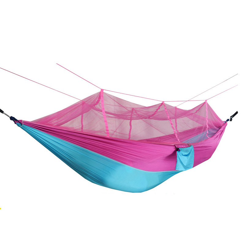 Hot Sale Outdoor Camping Nylon Hanging Hammock Swing Chair With Mosquito Net For 1 or 2 people