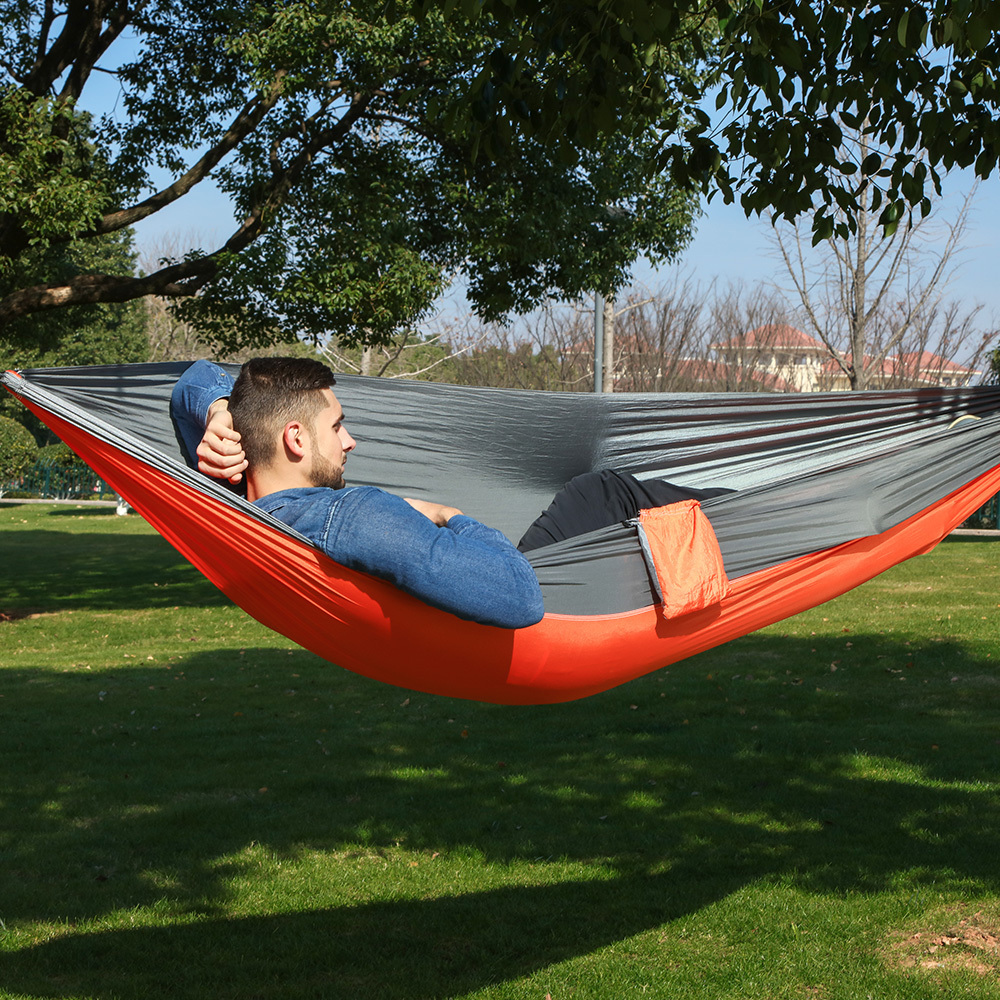 Parachute Hammock 210T Nylon Fabric Hanging Hamac For Outdoor Camping Survival Beach Yard 260*140cm