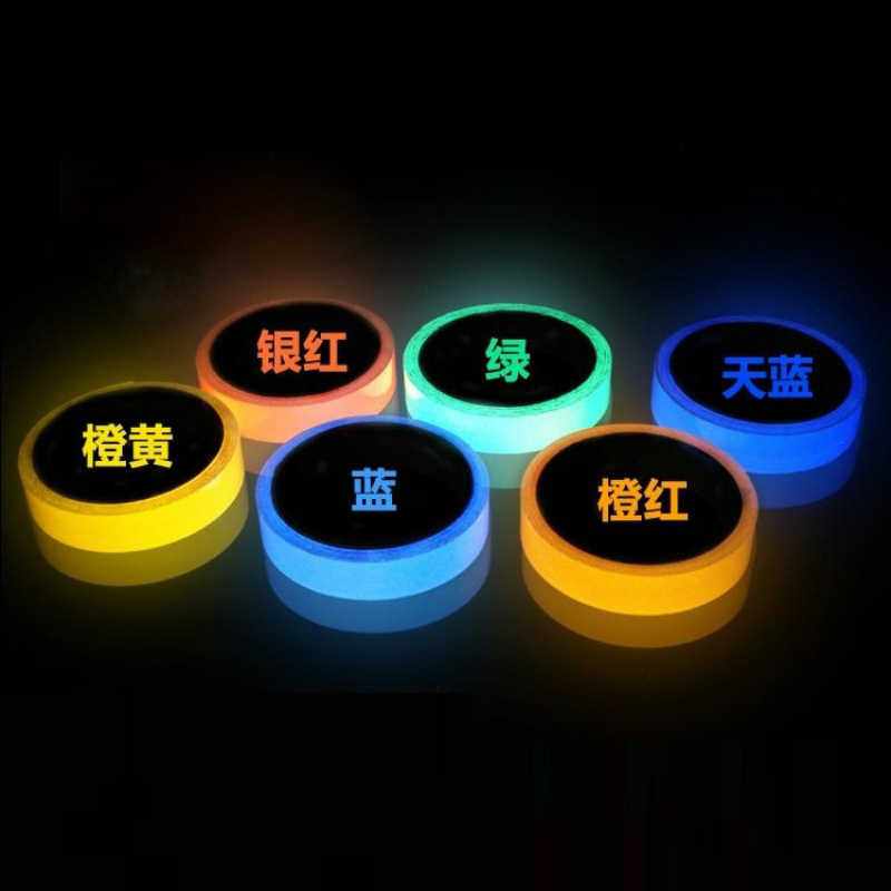 Self-luminous Vinyl Warning Function Blue Self-Adhesive Anti Slip Tape Glow In the Dark Car Luminous Tape Reflective Decals