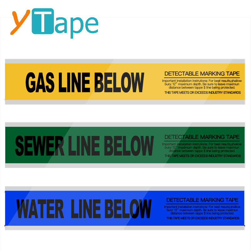 Detectable Marker Tracer Wire Optical Fiber Cable Cover Warning Caution Insulation Underground Tape For Cable Pipeline