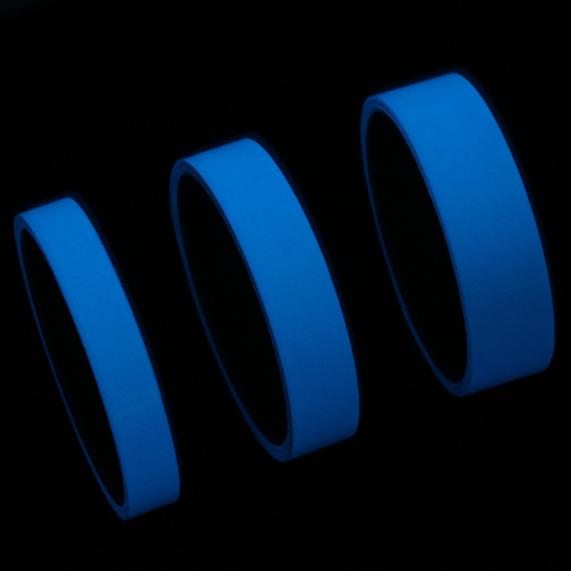 Self-luminous Vinyl Warning Function Blue Self-Adhesive Anti Slip Tape Glow In the Dark Car Luminous Tape Reflective Decals