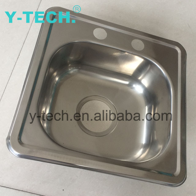 YK-3838 Small Size Washing Basin Kitchen Accessories Commercial Square Stainless Steel Sink