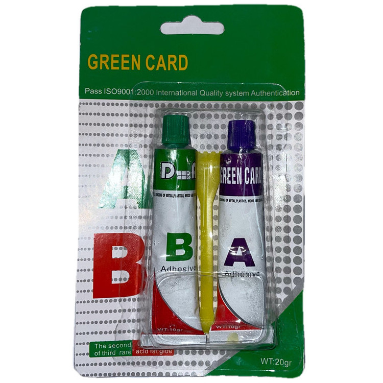 Multifunctional Green Card Strong Ab Glue Acrylic Epoxy Adhesive clear Glue Liquid Epoxy Ab Glue