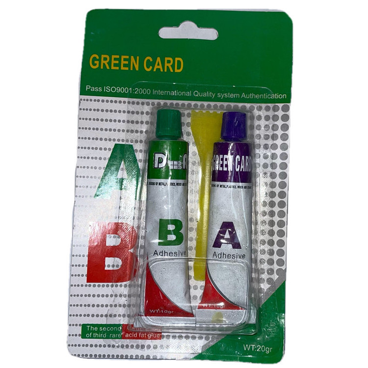 Multifunctional Green Card Strong Ab Glue Acrylic Epoxy Adhesive clear Glue Liquid Epoxy Ab Glue