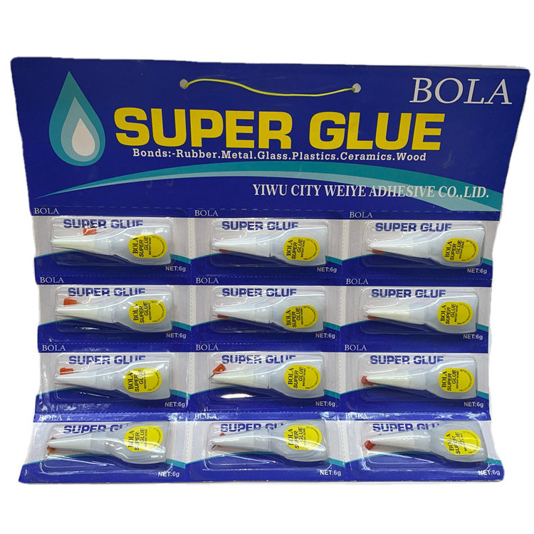 New 12pcs Super Glue 502 3g Blister Packing Cheap Price 502 Super Glue 1.5g Ethyl Cyanoacrylate Adhesive