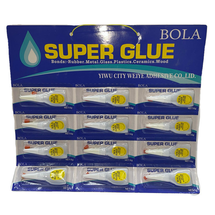 New 12pcs Super Glue 502 3g Blister Packing Cheap Price 502 Super Glue 1.5g Ethyl Cyanoacrylate Adhesive